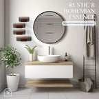 Bamboo Towel Rack by Aura Nest Set of 4 Wood Towel Racks Bamboo Bathroom Accessories -Wall Towel Holder for Rolled Towels Wooden Towel Racks for Bathroom Spa Bathroom - Dark Brown - Image 5