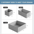 Criusia Drawer Organizer Clothes, 21 Pack Dresser Organizer for Baby Clothes, Underwear, Sock- Foldable Closet Organization and Storage Dividers Bins for Nursery, Bedroom (Grey) - Image 2
