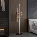 JIAYUEJU Freestanding Coat Rack Marble Base Coat tree Heavy Duty(Gold) | Tree-shaped Easy Assembly Space Saver Metal Frame 8 Hooks for Entryway Bedroom Living Room Office Corner - Image 5