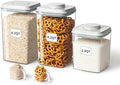 Ankou Food Storage Container Sets, 2.8 Qt + 4.2 Qt *2 Airtight Canisters with Lids and 130ml Scoop, BPA-Free Plastic Pantry Containers for Flour, Sugar, Rice by ANKOU