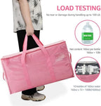 Moving Bags Heavy Duty Extra Large, Moving Boxes, Moving Supplies Essentials,Storage Bins with Lids, Plastic Packing Totes, Storage Bags for Clothes with Handles & Zippers(Pink, 10 Pack) - Image 6