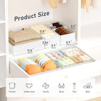 DIMJ Drawer Organizer Clothes 26 Pack - Foldable Baby Organizers and Storage & Closet Organizers for Bedroom, Closet - Nursery Organization Dresser Dividers for underwear, Sock,Bra, Belt, Tie,White - Image 2