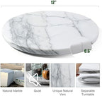 Marble Lazy Susan, 12” Lazy Susan for Table Top Detachable Turntable Organizer for Cabinet Pantry Kitchen Countertop Fridge Bathroom Makeup Vanity Countertop, Arabescato - Image 2