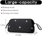 GISMTR Large Quilted Hair Tools Travel Bag for Hair Dryer Aesthetic Cute Dustproof Travel Organizer Flat Curling Iron Travel Organizer - Image 2