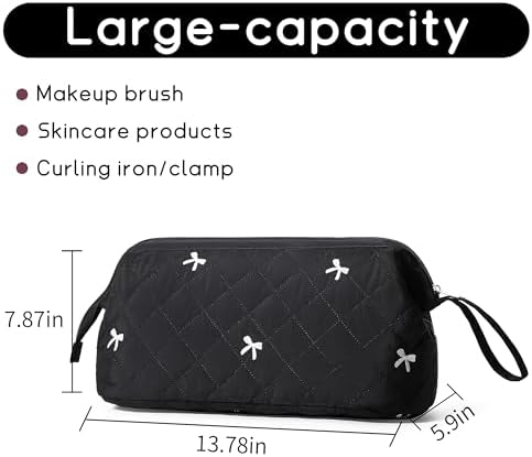 GISMTR Large Quilted Hair Tools Travel Bag for Hair Dryer Aesthetic Cute Dustproof Travel Organizer Flat Curling Iron Travel Organizer - Image 2