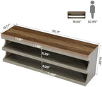 Tribesigns 55 Inch Entryway Bench with Shoe Storage, 3-Tier Shoe Rack Bench - Image 2