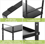 Across-Star Expandable Cabinet Shelf Organizer Rack, Stackable Kitchen Countertop Organizer Storage Shelves, Adjustable Height Pantry Counter Shelf Riser Spice Rack (Black, 2 Pack) - Image 6