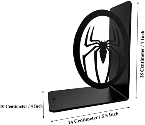 Superhero Decorative Metal Bookends,Metal Bookends, Non Skid Book Ends, Book Stopper for Home/Office Decor/Shelves, 7 X 5.5 X 4 inch per Piece - Image 3