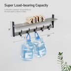 Tatub 29" Rustic Coat Rack Wall Mount with Shelf, Heavy Duty Wall Hooks with Shelf, Entryway Rustic Hat Rack Wall Coat Hangers for Living Room, Hallway, Kitchen - Image 6