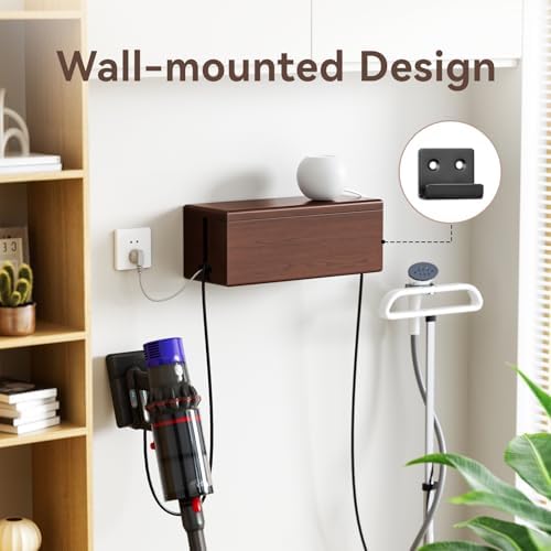 Large Cable Management Box-Stylish Wire Organizer, Wire Concealer and Wire Management Box-Wire Management Box with Protective Sleeve (Black) - Image 5