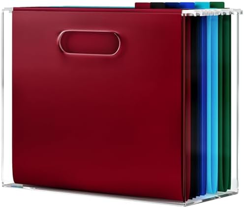 File Organizer for Desk - This Acrylic Storage Box is great for Office Organization - Its Modern Acrylic Magazine Holder makes a Great Gift for Home/Work Space by CLASSICACRYLIC