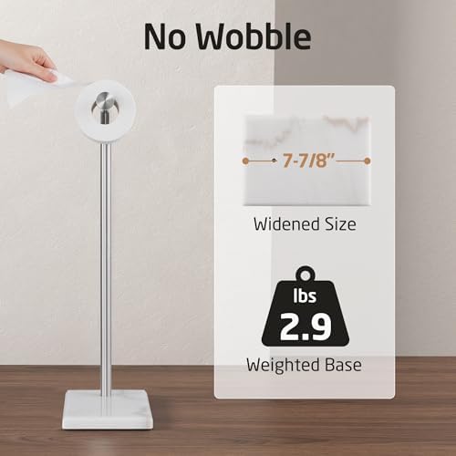 KES Natural Marble Toilet Paper Holder Stand Bathroom - Image 2