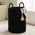 Fiona's magic Woven Laundry Hamper, 72L Tall Blanket Storage-Black by Fionasmagic