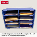 Ultimate Office TierDrop Desktop Organizer Sorter, 6 Compartment, 2-Wide - Image 2
