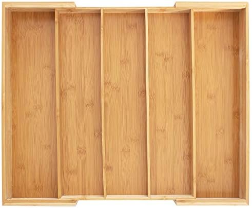 Totally Bamboo Expandable Kitchen Drawer Organizer, 13 to 22 in Wide - Image 3