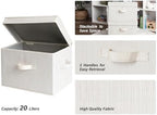 StorageWorks Fabric Storage Bins with Lids, Closet Storage Bins - Image 3