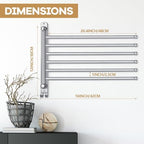 Teenyyou 20.4" Swivel Towel Rack 6 Arms 304 Stainless Steel Sliver - Image 2