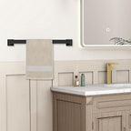 JOPOFI 2 Piece Towel Bar - 23.6 Inch Bathroom Towel Holder - Matte Black - Image 2