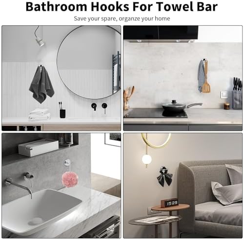 Newfun 8-Pieces 24 Inch Polished Chrome Bathroom Hardware Set - Image 6