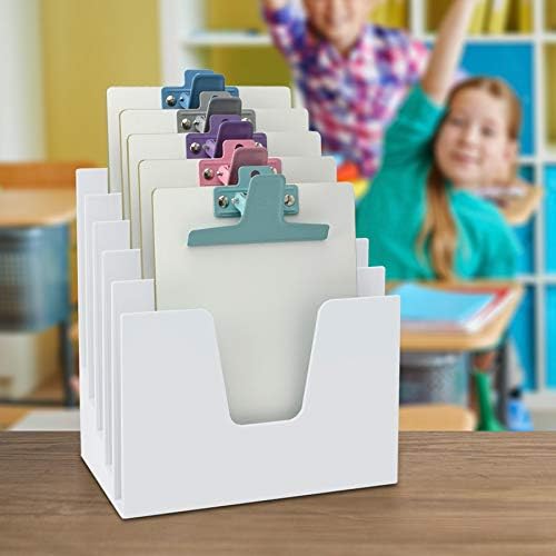 Acrimet 5 Section Incline File Sorter Organizer, Desktop Mail Holder, White - Image 6