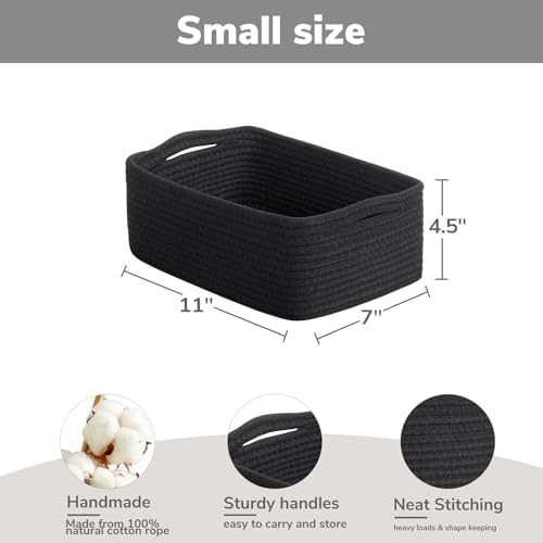 Goodpick 3-Pack Boo Storage Baskets for Closet Organizing, 11 x 7 x 4.5 in - Image 3