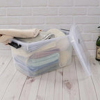 4 Packs 10 L Plastic Lidded Storage Bin, Clear Latching Storage Box - Image 5