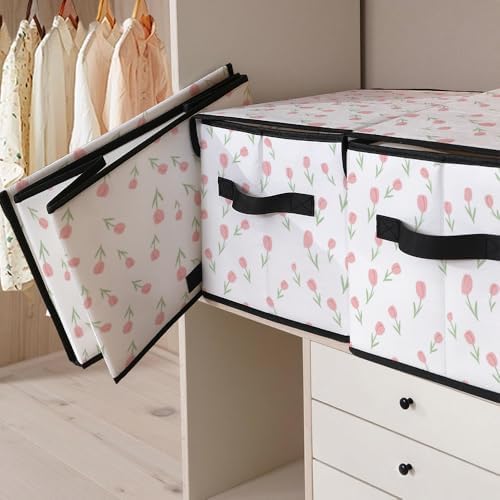 Stackable Clothes Storage Bins with Lids 3 Pack. - Image 5