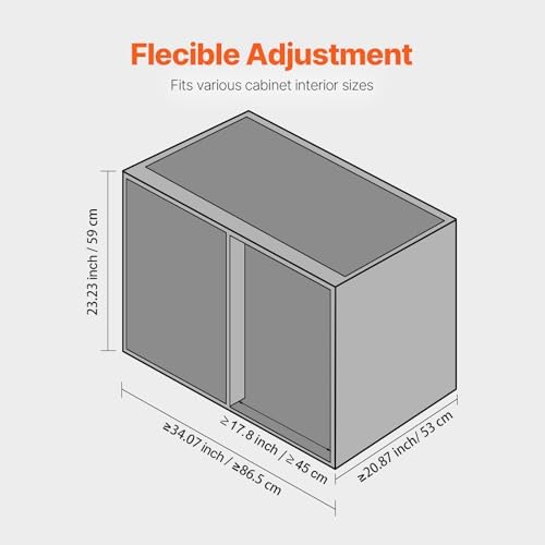 VEVOR Swing Right Blind Corner Cabinet, Pull Out Organizer for 36 inch Width Blind Cabinet, 2 Tier Height Adjustable Swing Tray, Soft Close Kitchen Cloud Blind Organizer, Right Open - Image 3