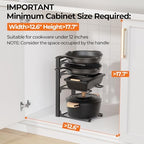 MUDEELA Pot and Pan Organizer Under Cabinet 15.75", 4-Tier Pot Rack, 2 Pack - Image 2