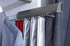 TAG Hardware Designer 15 Hook Full Extension Telescopic Tie Rack Closet Organizer (Slate) - Image 2