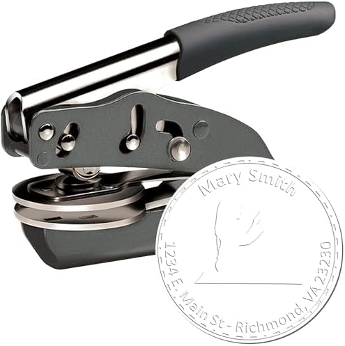 Personalized Home Address Embossing Seal - Customized 1-5/8 Round Soft Seal Embosser for Return Addresses, Ideal for Muslim Families, Elegant Morning Prayers Design, for Invitations & Stationery - Image 2