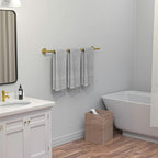 USHOWER Brushed Gold Bath Towel Bar, 30-Inch Towel Racks for Bathroom - Image 6