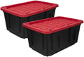 Storage Bins with Lids, 27 Gal 2-Pack Stackable Plastic Totes by Unknown