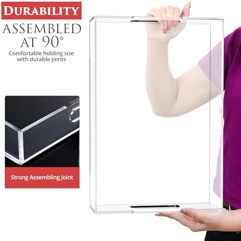 Acrylic Tray 20x12 with Cut Handles - Spill Proof Decorative Tray is an Ideal Countertop Organizer for Living Rooms, Ottoman Coffee Tables, Offices, Kitchens & Serving Guests - Image 5