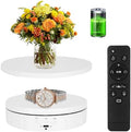 2 in 1 Motorized Rotating Display Stand with 5.74 /8.66 inch Replacement Cover, Remote Control 360 Degree Electric Turntable Display Stand Max 22lbs Load Auto Lazy Susan for Photography LiveStream by Bosgladek