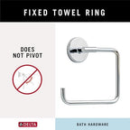Delta Hand Towel Holder | Square Polished Chrome Ring for Hanging Towels in Kitchen, Bathroom | Trinsic Accessories,2 x 6.41 x 2 Inches (Pack of 3) - Image 2