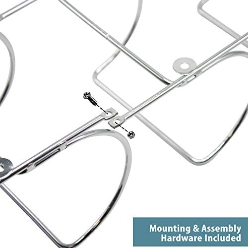 Sorbus Towel Rack, 6-Compartment Wall-Mount, Wall-Mounted (Silver) - Image 6