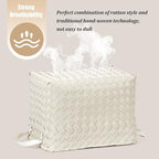 Handwoven Clothes Basket Laundry Hampers Large Wicker Storage Baskets for Shelves Blankets Closet Storage Bins Car Bedroom Bathroom Organizers and Storage Bath (Pack of 4, Ivory) - Image 4