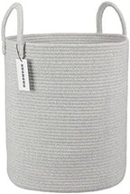 XUANGUO Cotton Rope Laundry Basket Hamper for Clothes Large Light Grey by XUANGUO