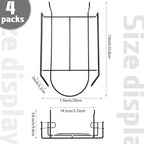 Kigley 4 Pcs Wire Hat Display Racks for Slatwall Black Baseball Hat Racks - Image 3
