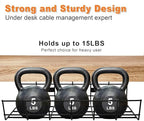 Under Desk Cable Management- 4 Pack Cord Organizer. Metal Wire Cable Management Tray for Office, Studio and Home. Super Sturdy Under Table Cable Managements - Black Cable Organizer - Image 4