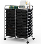 COSTWAY 20-Drawer Rolling Storage Cart, Utility Storage Organizer Cart by COSTWAY