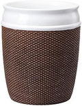 Bathroom Wastebasket - Resin Decorative Trash Can (Brown and White)… by MotifeurHomeDecor