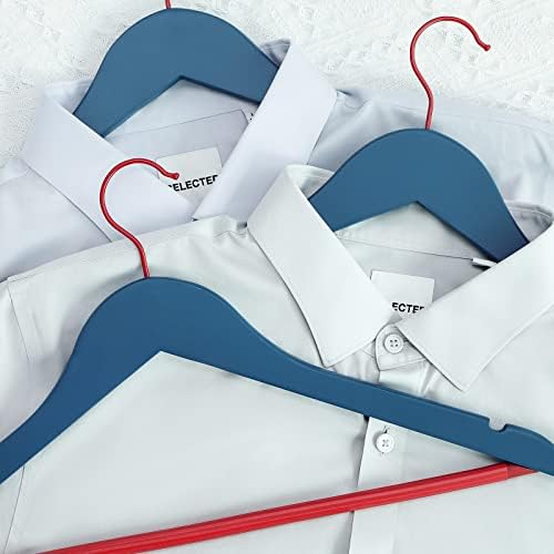 TOPIA HANGER Premium Wooden Hangers 16 Pack Blue/Red Heavy Coat Hanger - Image 4