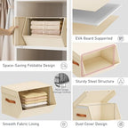 Stackable Closet Organizers and Storage Bins, Open Front Closet Shelf Organizer System With Steel Frame, Clothes Storage Basket Fabric, Collapsible Closet Drawers for Wardrobe, Nursery ,Toy, 6 Pack - Image 5