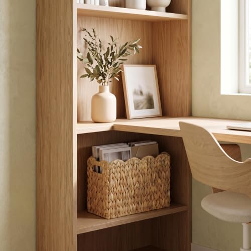 Magazine Holder with Handle, Handwoven Magazine Basket - Image 7