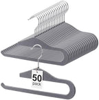 Novabright 50 Pack Velvet Pants Hangers, Slim Open Ended Design, Gray by Unknown
