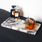 100% Natural Marble Tray, 10"x5" Calaccata Viola Vanity Tray - Image 4