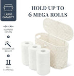 Coeusy Toilet Paper Storage Basket with Lid, Wicker Basket for Bathroom - Image 5