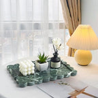 Scalloped Natural Marble Tray - Decorative Stone Tray for Bathroom & Vanity - Image 4